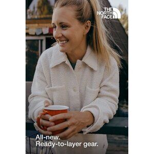 The North Face Wool Harrison Shacket Womens Jacket NF0A5A9H Gardenia White Small